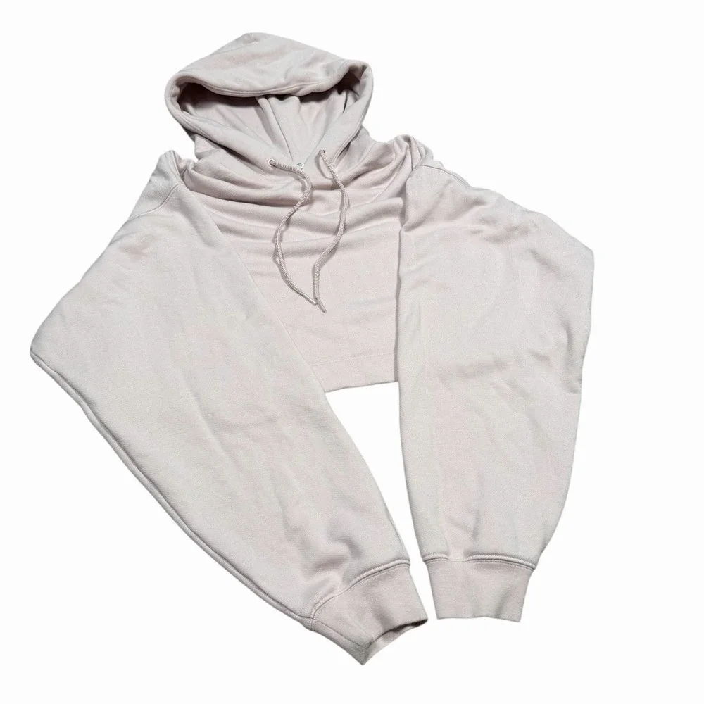 Alo Yoga Bae Hoodie Cropped Long Sleeve in Light Pink Women's‎ Sz S